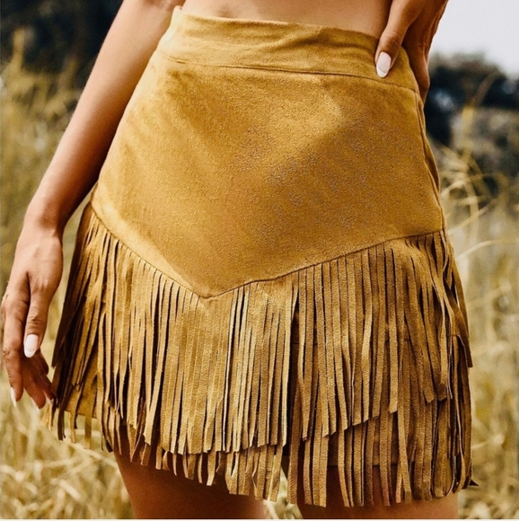 Altar'd State Dresses & Skirts - Altar'd State Fringe Mini Skirt